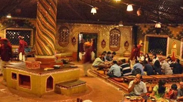 Chokhi Dhani Jaipur Luxury Heritage Hotel and Ethnic Resort Rajasthan 4 chokhidhani dinner